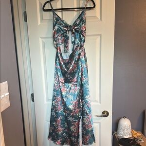 Floral Teal Dress